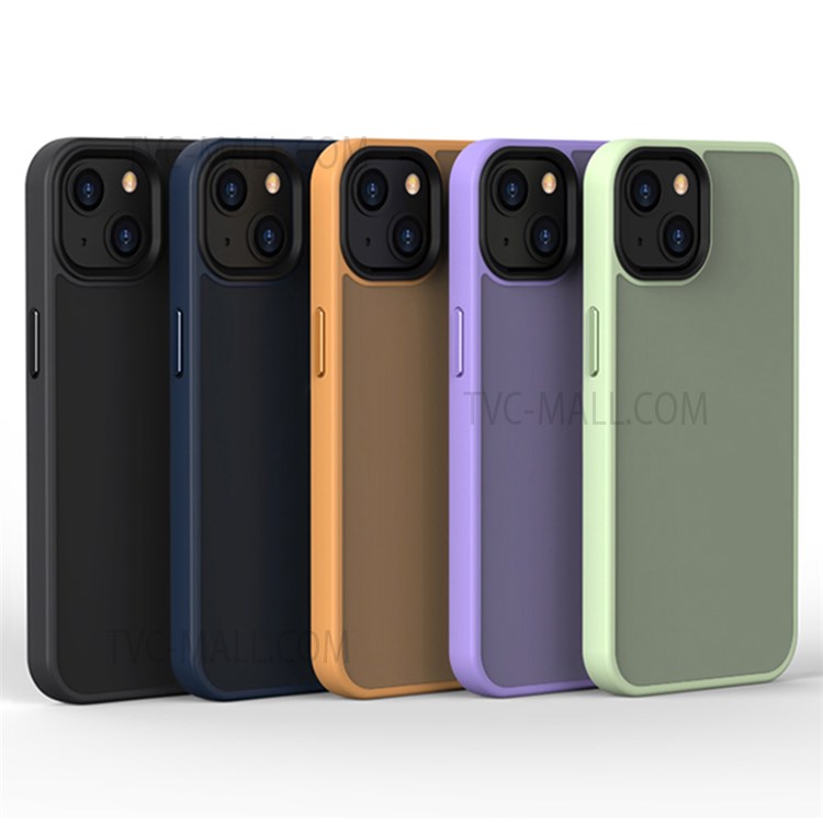 MOCOLO K25 Camera Protection Design Phone Case Shockproof Matte Surface PC + TPU Phone Back Cover for iPhone 13 6.1 inch - Light Purple-8