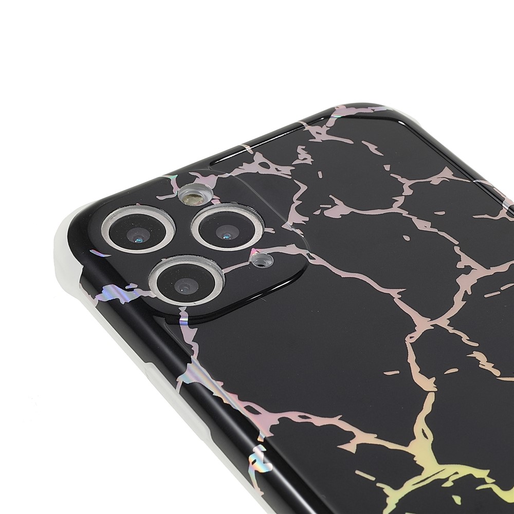 IMD Laser Marble Stylish Precise Cutouts Four Corner Anti-fall TPU+PC Case Shell for iPhone 11 Pro Max 6.5 inch - CF1 Black-6