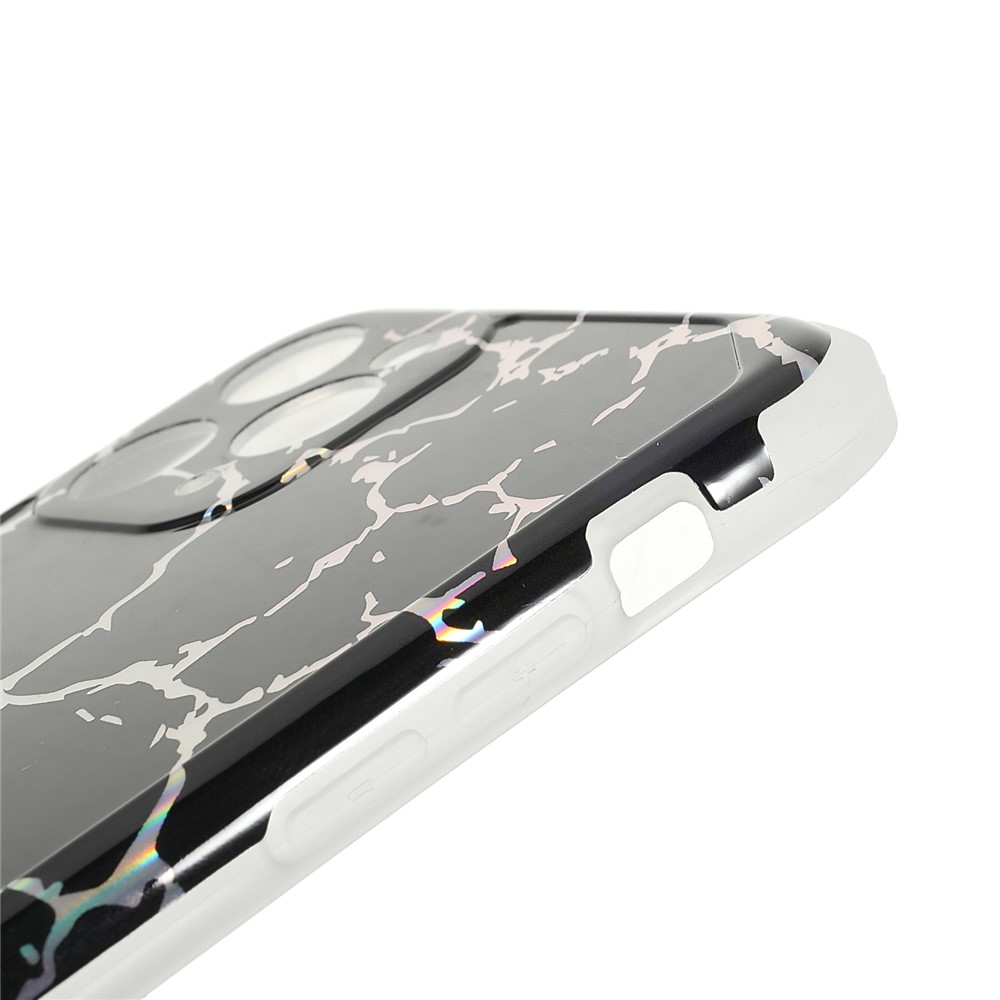 IMD Laser Marble Stylish Precise Cutouts Four Corner Anti-fall TPU+PC Case Shell for iPhone 11 Pro Max 6.5 inch - CF1 Black-8
