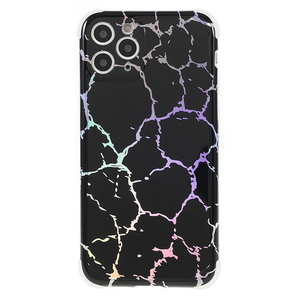 IMD Laser Marble Light Thin Four Corner Anti-fall TPU+PC Well-protected Case Cover for iPhone 11 Pro 5.8 inch - CF1 Black-2