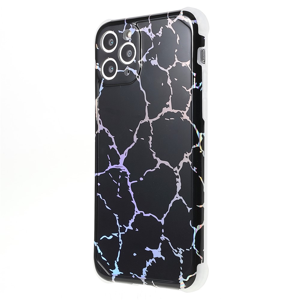 IMD Laser Marble Light Thin Four Corner Anti-fall TPU+PC Well-protected Case Cover for iPhone 11 Pro 5.8 inch - CF1 Black-3