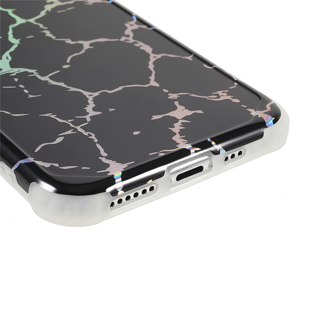 IMD Laser Marble Light Thin Four Corner Anti-fall TPU+PC Well-protected Case Cover for iPhone 11 Pro 5.8 inch - CF1 Black-5