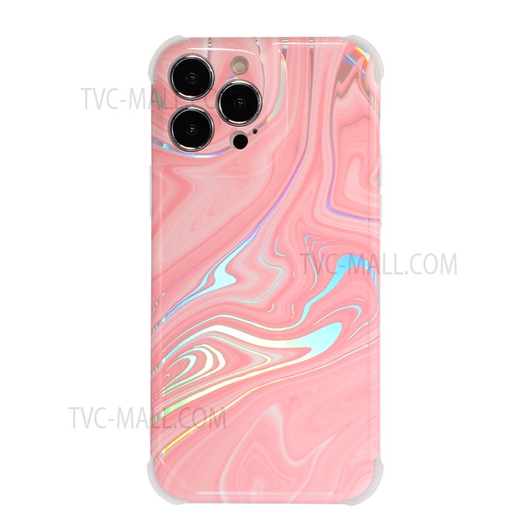 Marble IMD Laser Enhanced Four Corners Anti-fall TPU + PC Hybrid Cover for iPhone 13 Pro 6.1 inch - CF3-2