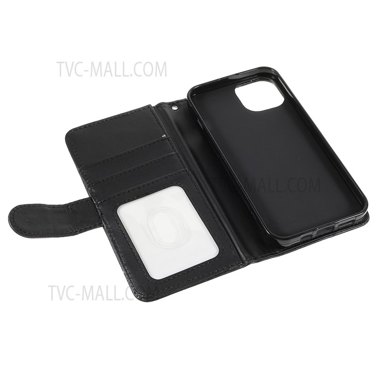 Photo Slot PU Leather Wallet Case Magnetic Closing Phone Case Shockproof Cover with Stand for iPhone 13 6.1 inch-10