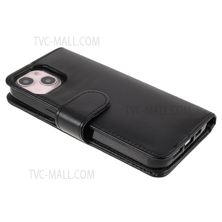 For iPhone 13 mini 5.4 inch Flip Phone Case PU Leather Wallet Case Magnetic Closing Soft TPU Shockproof Cover with Stand-5