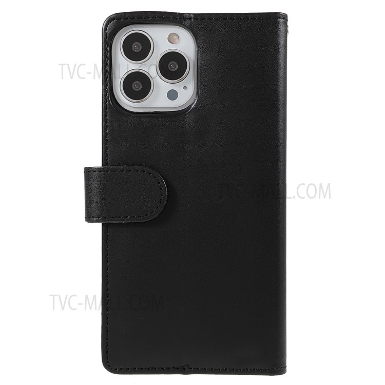 Supporting Stand PU Leather Wallet Phone Flip Case Magnetic Closing Shockproof Phone Cover for iPhone 13 Pro Max 6.7 inch-3
