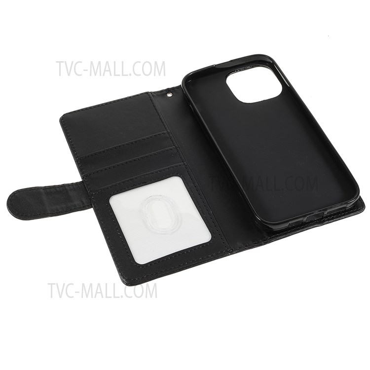 For iPhone 13 Pro 6.1 inch Scratch-resistant Wallet PU Leather Phone Case Magnetic Closing Soft Inner TPU Shockproof Cover with Stand-10