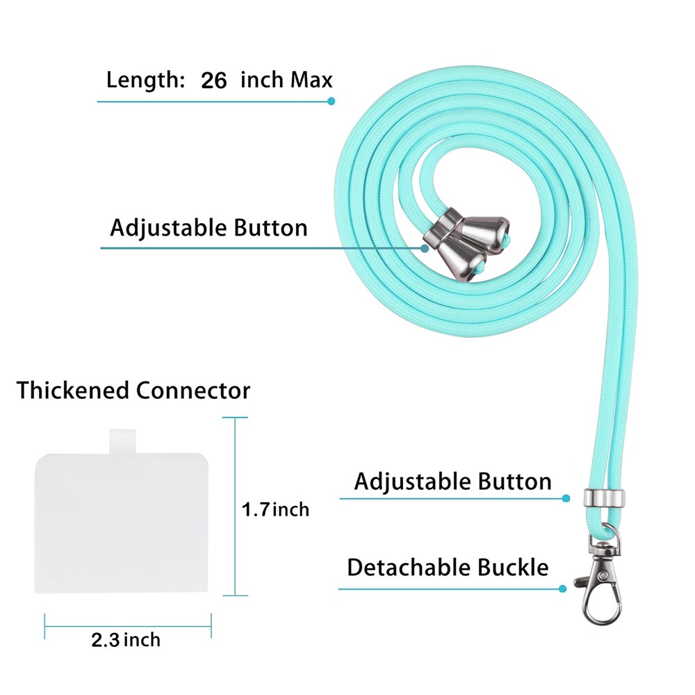 2.0mm TPU Phone Cover Anti-Drop Electroplating IMD Marble Splicing Pattern with Lanyard for iPhone 7 Plus 5.5 inch/8 Plus 5.5 inch - Blue/Green-4