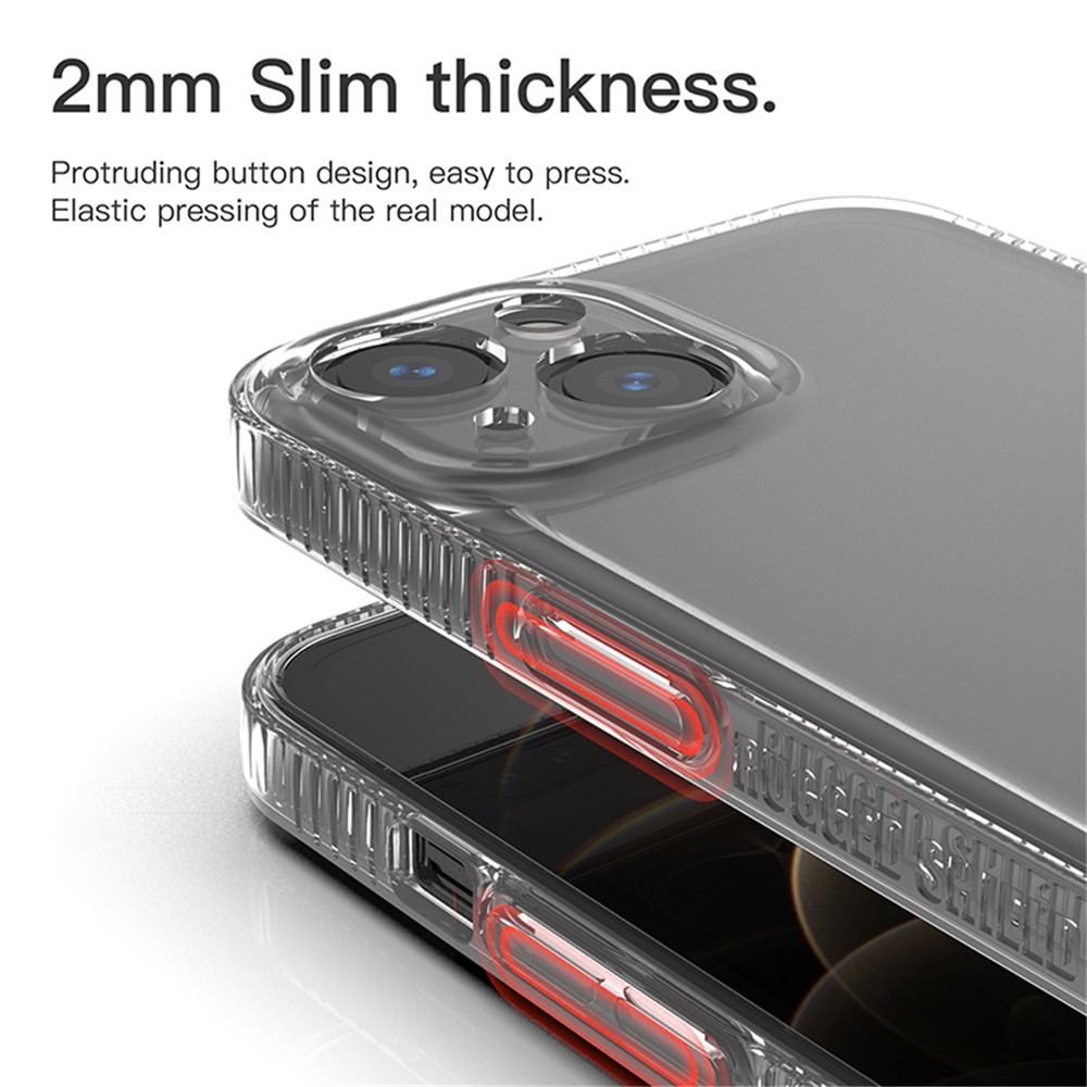 Anti-Slip TPU Phone Case Non-Yellowing Super Crystal Clear Protection Shell for iPhone 13 mini 5.4 inch-6