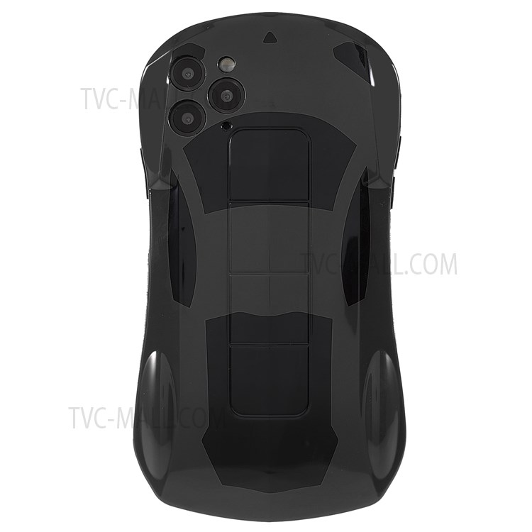 For iPhone 11 Pro Max 6.5 inch Scratch-resistant Phone Covering 3D Sports Car Shaped IMD Shockproof Flexible TPU Phone Protective Case - Black-2