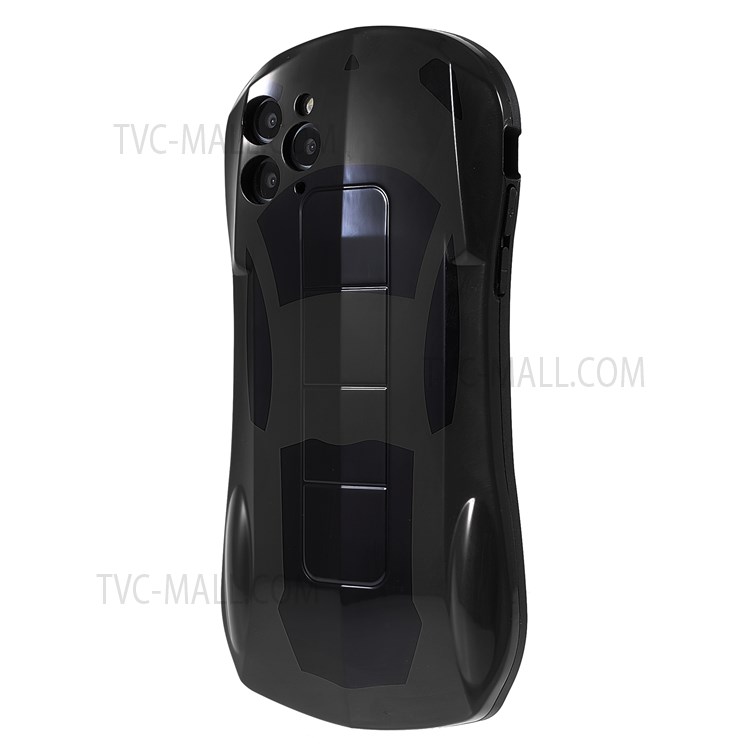 For iPhone 11 Pro Max 6.5 inch Scratch-resistant Phone Covering 3D Sports Car Shaped IMD Shockproof Flexible TPU Phone Protective Case - Black-3