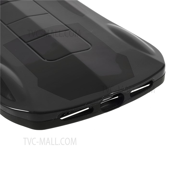 For iPhone X/XS 5.8 inch Anti-dust Phone Case 3D Sports Car Shaped IMD Shockproof Flexible TPU Phone Covering - Black-5