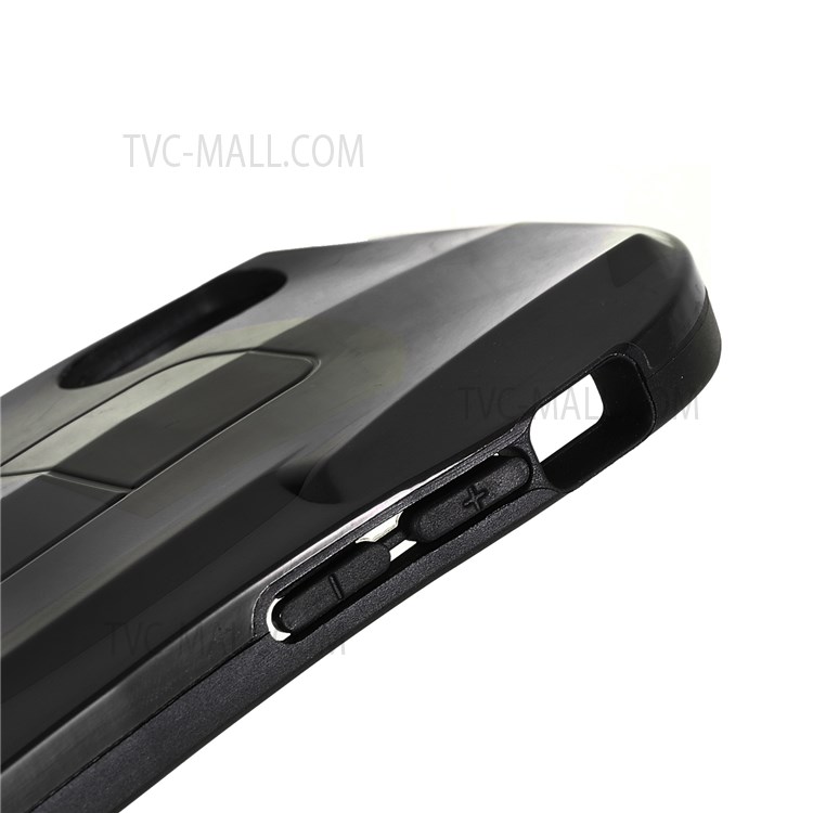 For iPhone X/XS 5.8 inch Anti-dust Phone Case 3D Sports Car Shaped IMD Shockproof Flexible TPU Phone Covering - Black-8
