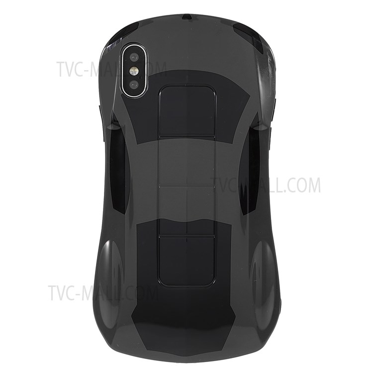 Shockproof 3D Sports Car Shaped IMD Flexible TPU Phone Covering Phone Back Case for iPhone XS Max 6.5 inch - Black-2