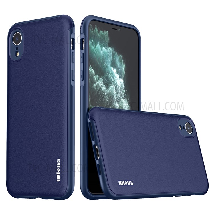 WLONS Defender Series Matte Surface Anti-fingerprint PC + TPU Protective Phone Case Shell for iPhone XR 6.1 inch - Blue-1