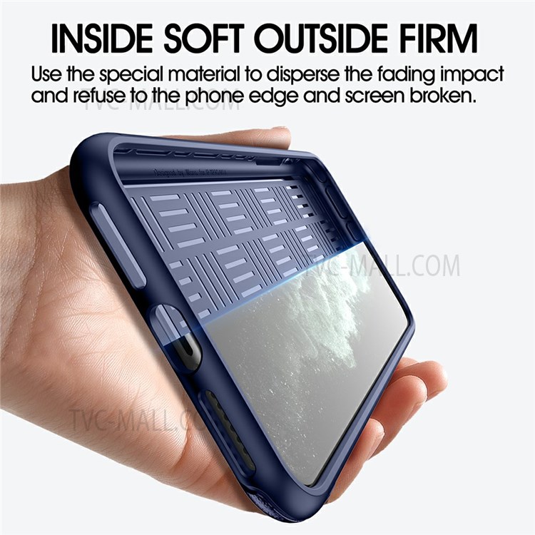 WLONS Defender Series Matte Surface Anti-fingerprint PC + TPU Protective Phone Case Shell for iPhone XR 6.1 inch - Blue-2