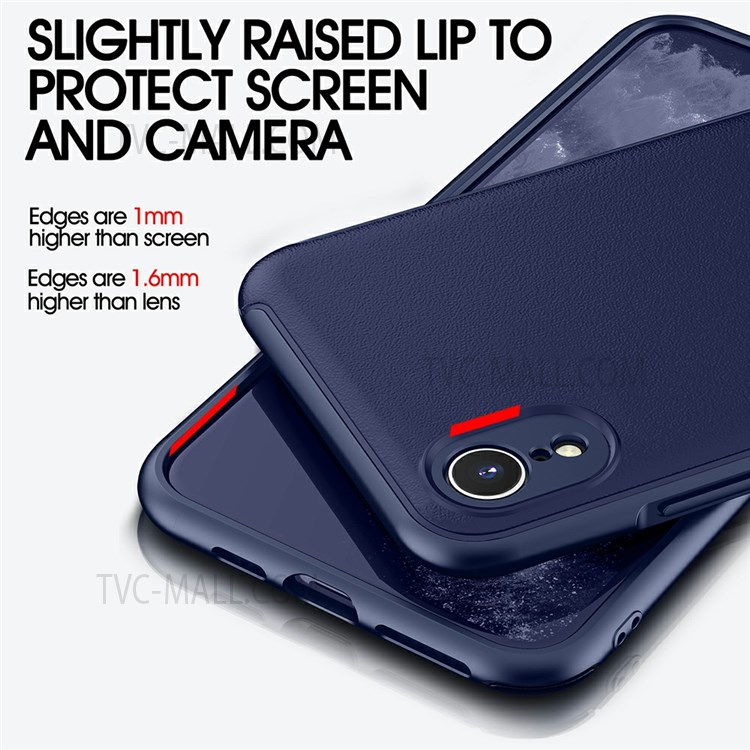 WLONS Defender Series Matte Surface Anti-fingerprint PC + TPU Protective Phone Case Shell for iPhone XR 6.1 inch - Blue-3