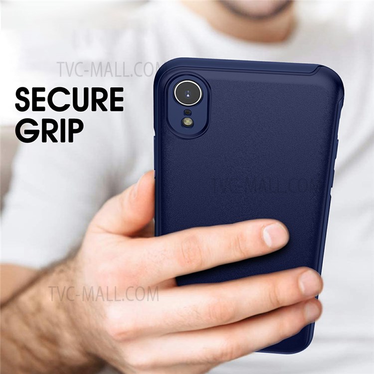 WLONS Defender Series Matte Surface Anti-fingerprint PC + TPU Protective Phone Case Shell for iPhone XR 6.1 inch - Blue-6