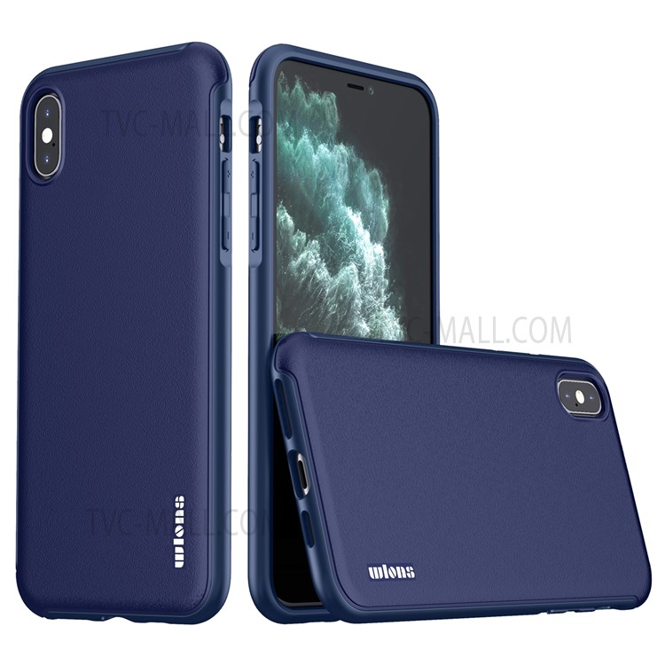 WLONS Defender Series Drop-resistant PC + TPU Matte Phone Case Cover for iPhone X/iPhone XS 5.8 inch - Blue-1