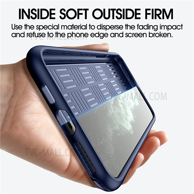 WLONS Defender Series Drop-resistant PC + TPU Matte Phone Case Cover for iPhone X/iPhone XS 5.8 inch - Blue-2