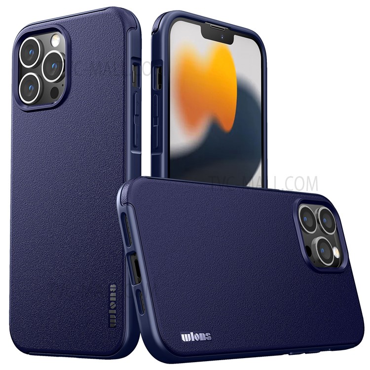 WLONS Defender Series Frosted Surface PC + TPU Well-protected Phone Case Cover for iPhone 13 Pro Max 6.7 inch - Blue-1