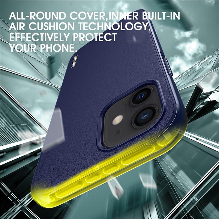 WLONS Defender Series PC + TPU Matte Surface Mobile Phone Protective Case Cover for iPhone 12 mini 5.4 inch - Blue-5