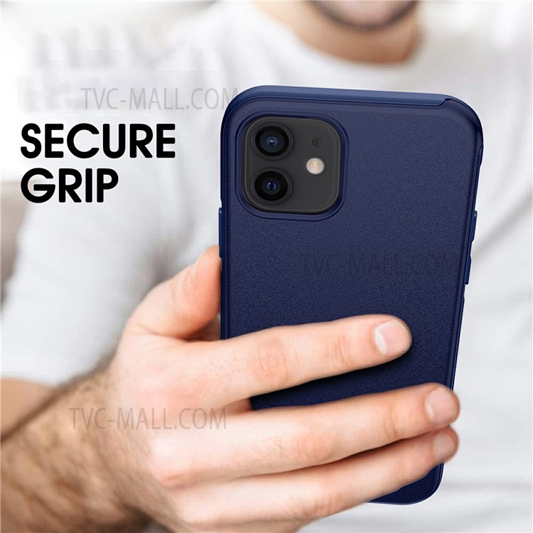 WLONS Defender Series PC + TPU Matte Surface Mobile Phone Protective Case Cover for iPhone 12 mini 5.4 inch - Blue-6