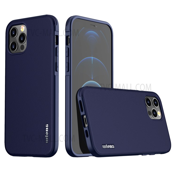 WLONS Defender Series All-wrapped Edge and Back Matte PC + TPU Hybrid Phone Case for iPhone 12 Pro Max 6.7 inch - Blue-1