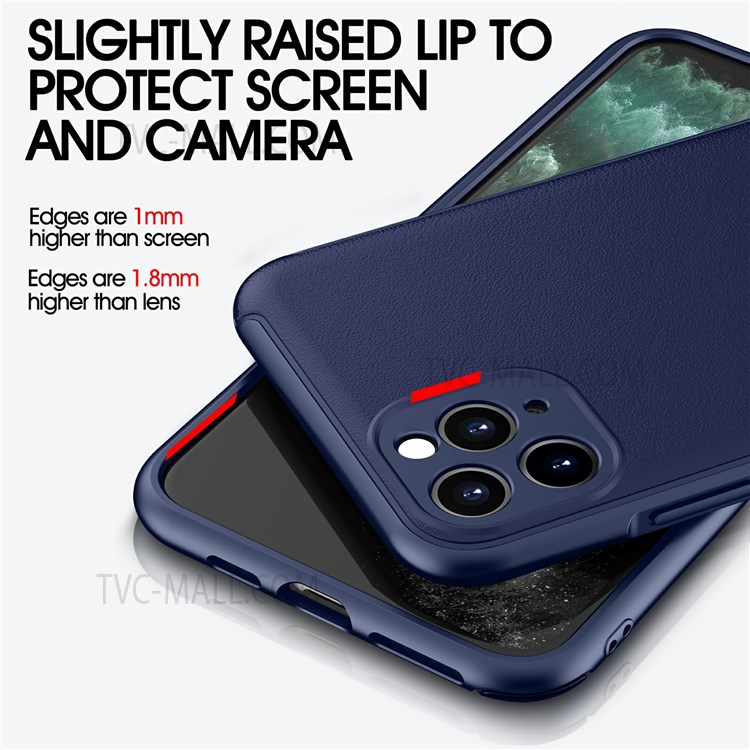 WLONS Defender Series Fall Protection Matte Finish PC + TPU Anti-scratch Phone Case Shell for iPhone 11 Pro Max 6.5 inch - Blue-3