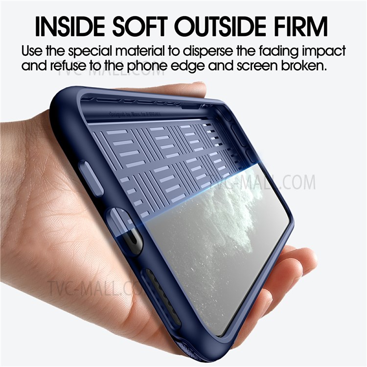 WLONS Defender Series Built-in Air Cushion Matte Finish PC + TPU Phone Case for iPhone 11 Pro 5.8 inch - Blue-2