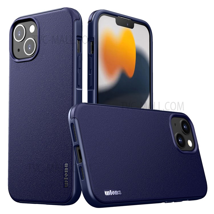 WLONS Defender Series PC + TPU Protective Cover Matte Phone Case for iPhone 13 6.1 inch - Blue-1