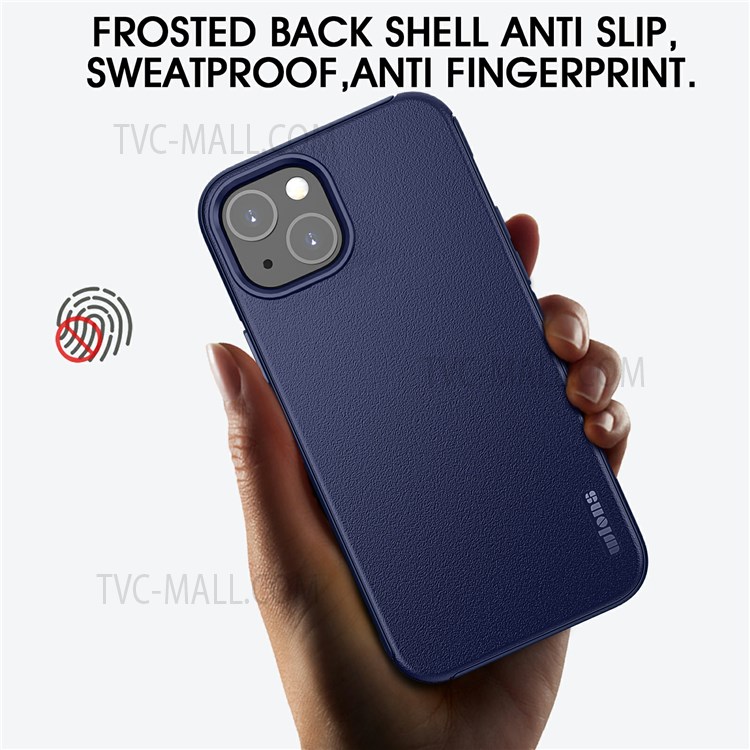 WLONS Defender Series PC + TPU Protective Cover Matte Phone Case for iPhone 13 6.1 inch - Blue-4