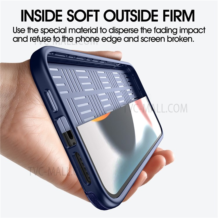 WLONS Defender Series Wear-resistant Matte PC + TPU Combo Phone Case Cover for iPhone 13 Pro 6.1 inch - Blue-2