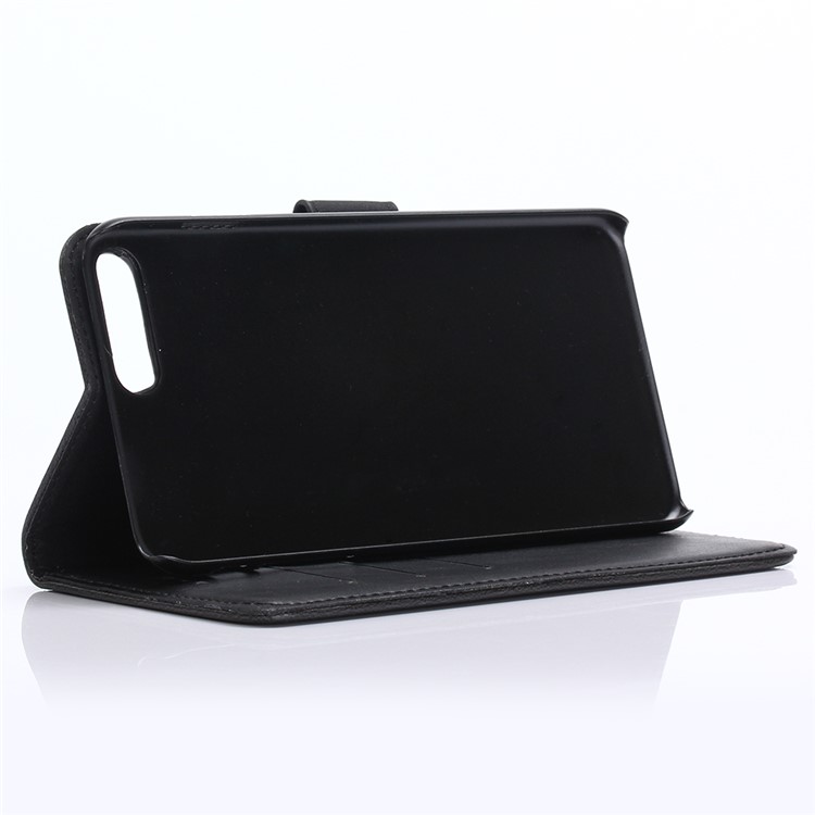 Retro Leather Wallet Stand Case for iPhone 7 Plus - Black-3