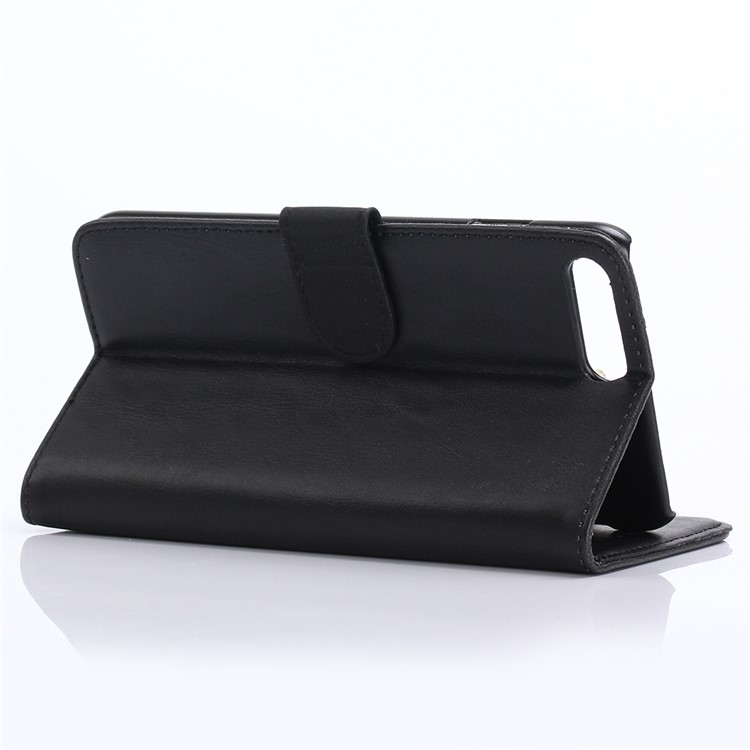 Retro Leather Wallet Stand Case for iPhone 7 Plus - Black-4