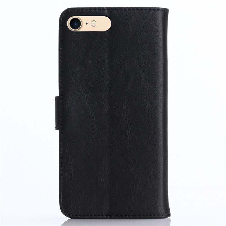 Retro Leather Wallet Stand Case for iPhone 7 Plus - Black-6