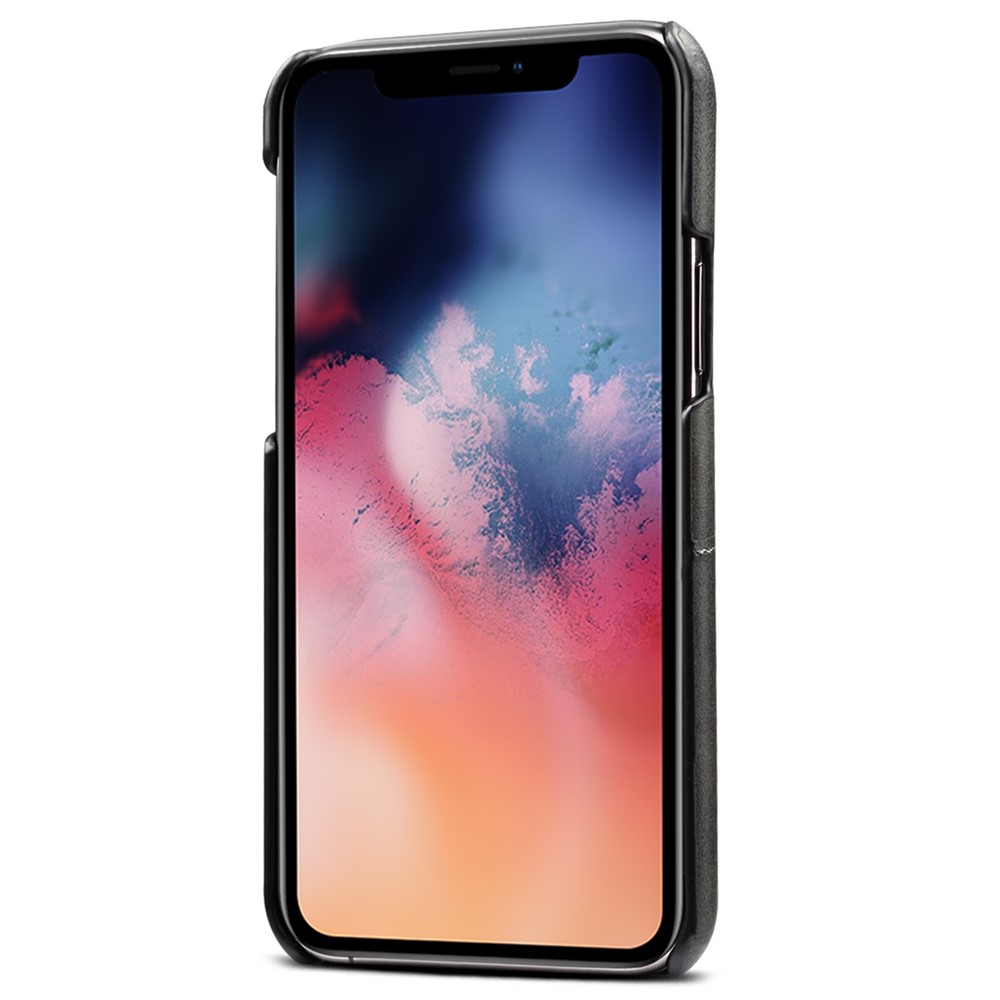 SUTENI PU Leather Coated PC Case Multiple Colors with Card Holders for iPhone 11 Pro Max 6.5 inch - Black-2