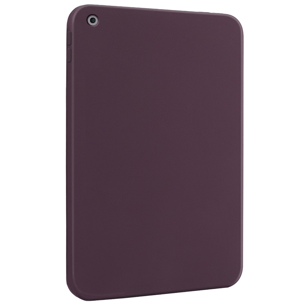 For iPad 10.2 (2021)/(2020)/(2019) Soft Liquid Silicone Bumper Slim Fit Shockproof Protective Phone Case - Dark Purple