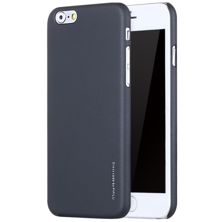X-LEVEL Slim Rubber Coating PC Hard Case for iPhone 6s 6 - Black-1