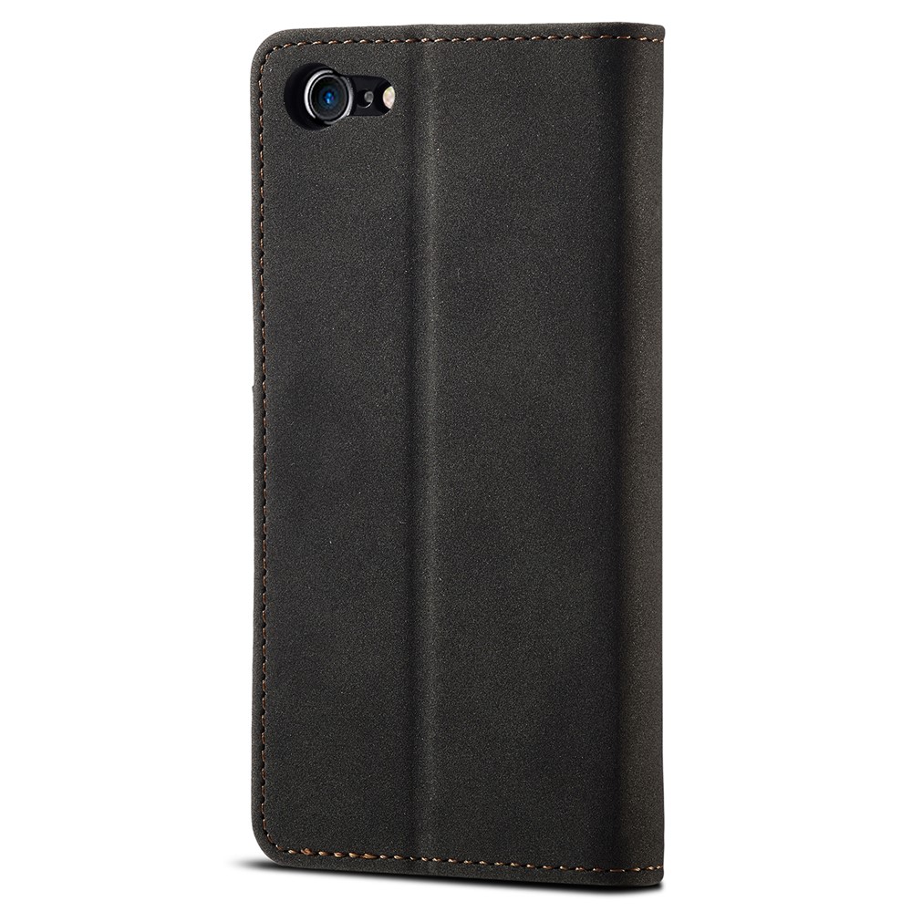 Well-protected Matte Flip PU Leather RFID Blocking Wallet Design Phone Case with Stand for iPhone 7/8 4.7 inch/SE (2nd Generation) - Black-3