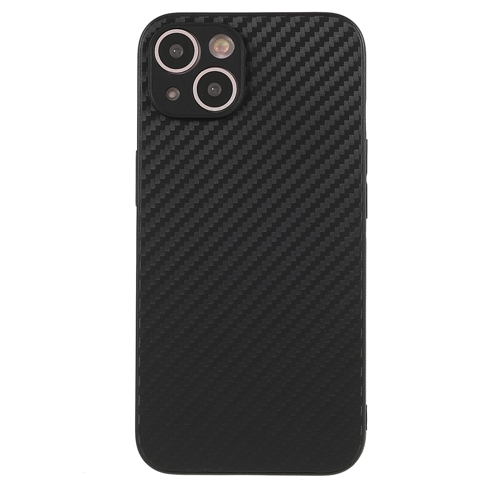 Anti-fingerprint Carbon Fiber Texture Flexible TPU Phone Case Phone Covering for iPhone 13 mini 5.4 inch-2