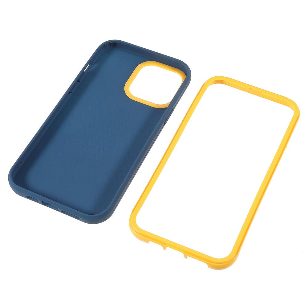 Rubberized TPU + PC Hybrid Phone Case Anti-fingerprint Back Shell for iPhone 13 Pro 6.1 inch - Sapphire-7