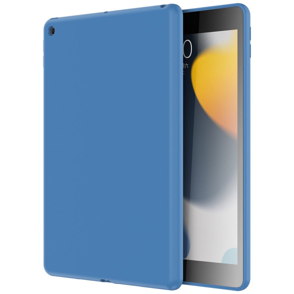 MUTURAL Liquid Silicone + PC Anti-drop Protective Tablet Case Cover for iPad 10.2 (2020)/(2019) - Blue