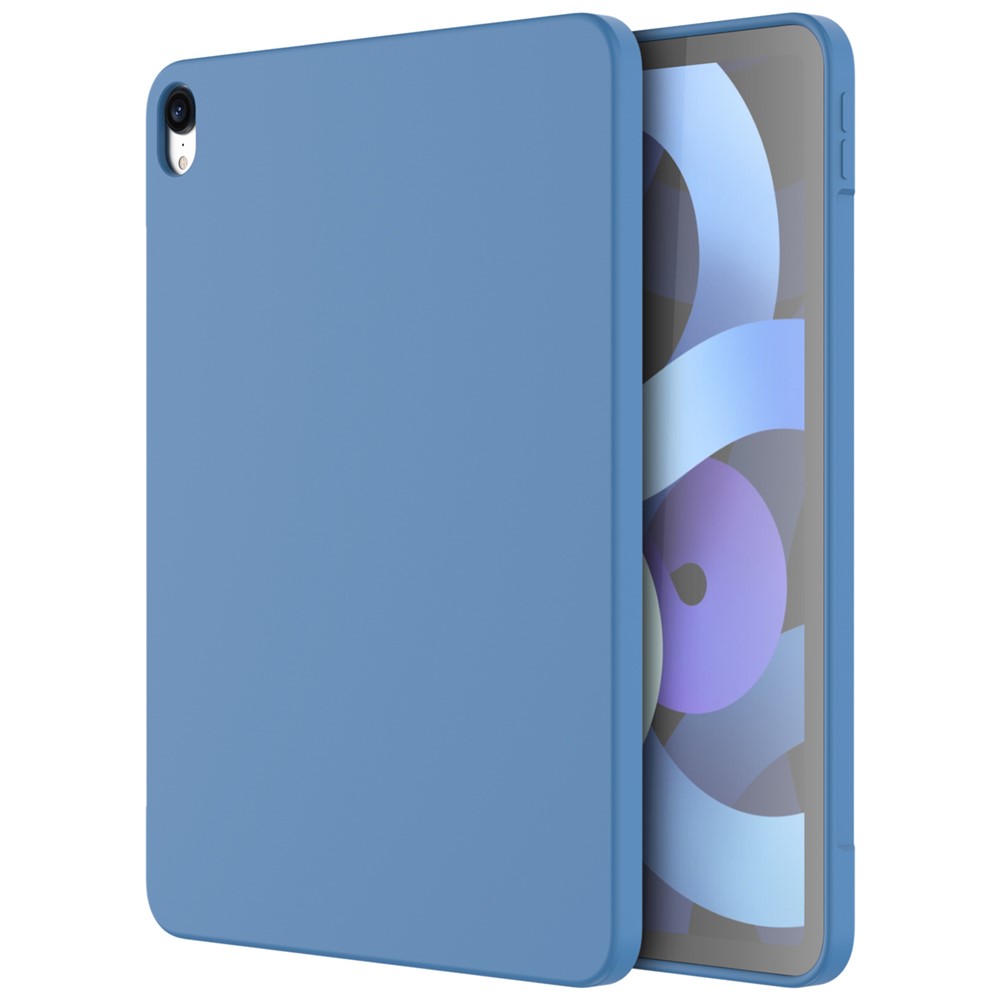 MUTURAL Drop-resistant Liquid Silicone+PC Microfiber Lining Protective Tablet Case Cover for iPad Air 10.9-inch (2020) - Baby Blue-1