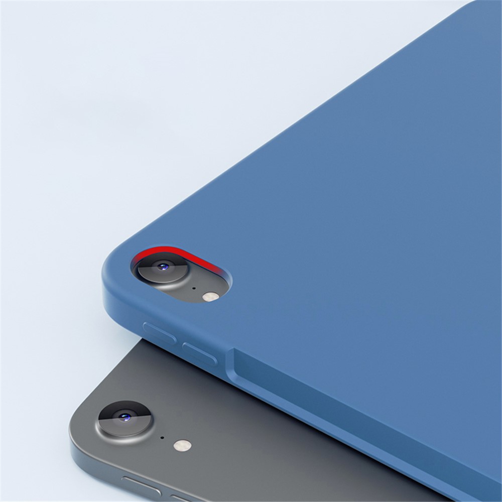 MUTURAL Drop-resistant Liquid Silicone+PC Microfiber Lining Protective Tablet Case Cover for iPad Air 10.9-inch (2020) - Sky Blue-4