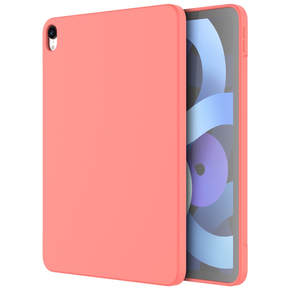 MUTURAL Drop-resistant Liquid Silicone+PC Microfiber Lining Protective Tablet Case Cover for iPad Air 10.9-inch (2020) - Orange-1