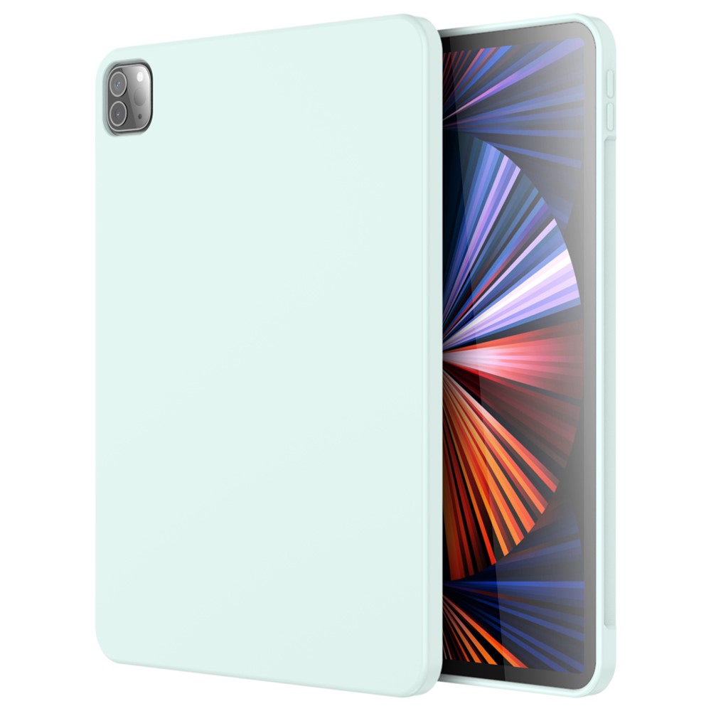 MUTURAL Solid Color Shockproof Microfiber Lining Liquid Silicone+PC Protective Tablet Case Cover for iPad Pro 11 (2022) / (2021) / (2020) - Sky Blue