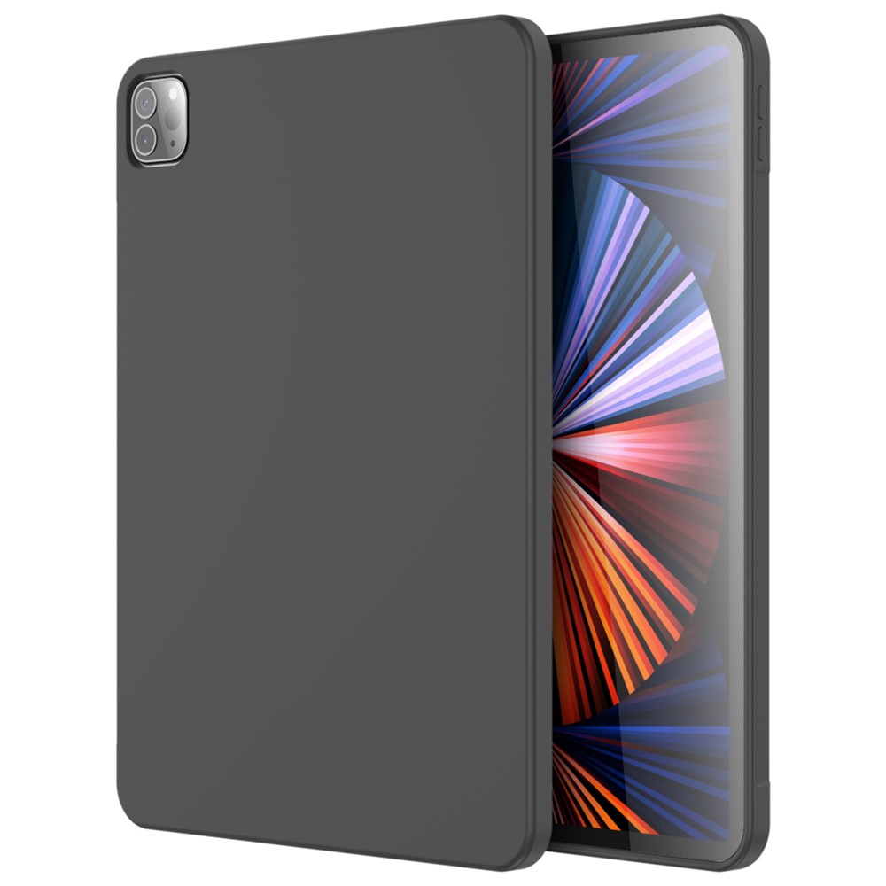 MUTURAL Solid Color Shockproof Microfiber Lining Liquid Silicone+PC Protective Tablet Case Cover for iPad Pro 11 (2022) / (2021) / (2020) - Black