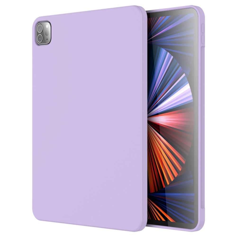 MUTURAL Microfiber Lining Liquid Silicone+PC Protective Tablet Case Cover for iPad Pro 12.9 (2022) / (2021) / (2020) / (2021) / (2022) - Purple