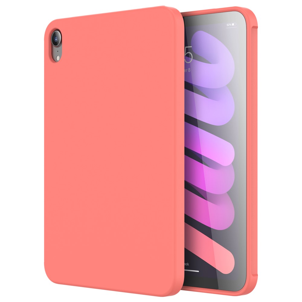 MUTURAL Fall-proof Liquid Silicone+PC Microfiber Lining Protective Tablet Case Cover for iPad mini (2021) - Orange-1